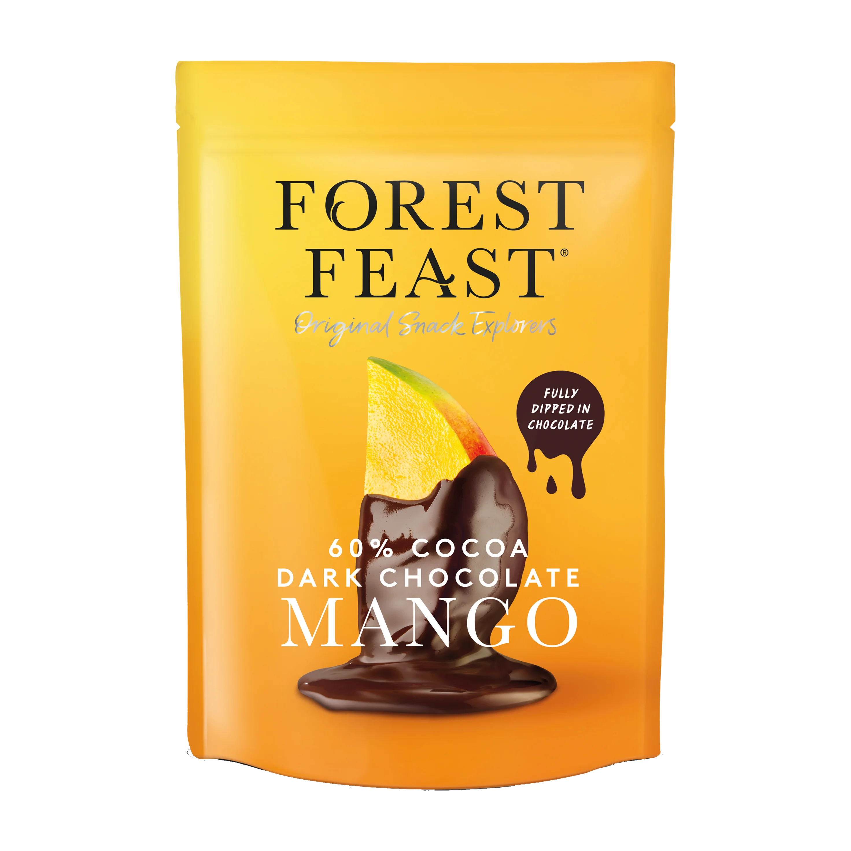 Mango învelit în Ciocolată Belgiană Neagră 60% 100g Forest Feast